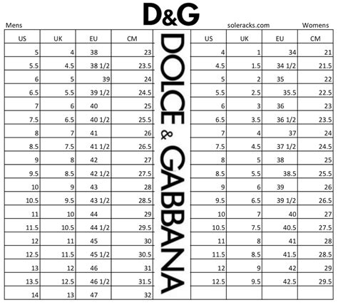 dolce and gabbana size chart.